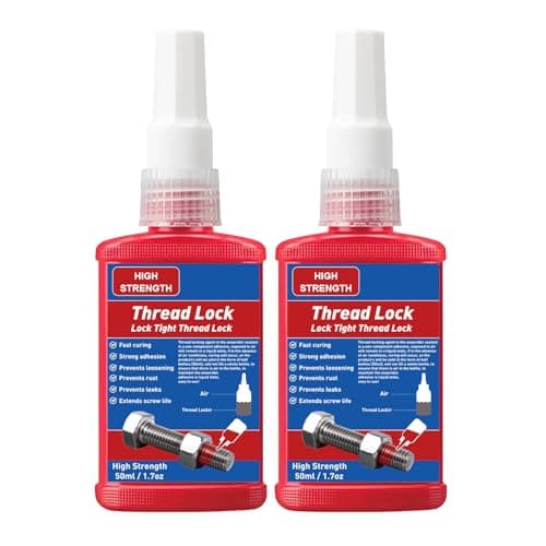 Image of INNOVAYOU 100ml Thread Lock Red, High Strength Lock Tight Anti Rust&Loosening, Locktight Threadlock for Gap Filling and Tighten Bolts Nuts Fasteners