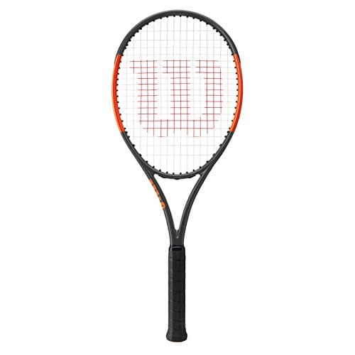 Image of Wilson Burn 100 HP Tns Frm W/O Tennis Racket, Unisex Adult, unisex_adult, WRT73481U3, Black / Orange (Frozen Smoke / Power Orange), 3