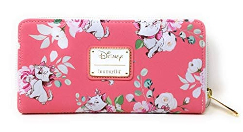 Image of Loungefly X Disney Marie Pink Floral AOP Wallet
