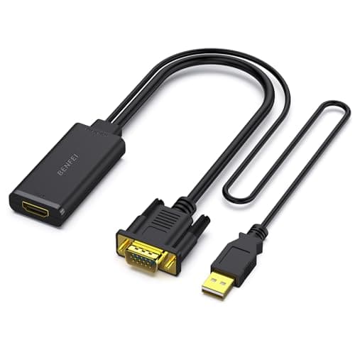 Image of BENFEI VGA to HDMI Adapter, 1080P Converter with Audio From Computer/Laptop VGA Source to HDMI TV/Monitor