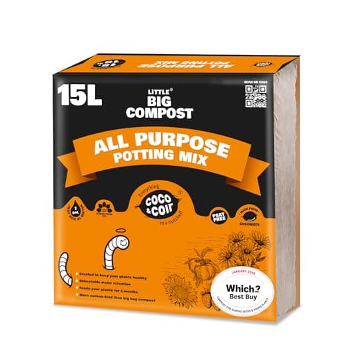 Image of Coco & Coir Peat-free Compost. Potting Compost with 6 months Nutrition. Coir Soil for Plants Indoors / Outdoor- Coco Boost (15L / 1KG)