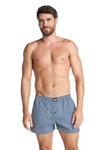 Image of Jockey Shirts & Shorts Woven Boxer 2 Pack , Navy, L