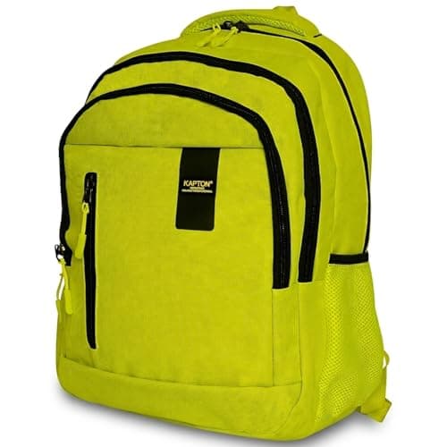 Image of HuntaDeal Hi Vis Backpack Adjustable Rucksack Bag | High Visibility Safety Reflective Work Cycle Hiking Walking Heavy Duty 25L Capacity, Yellow