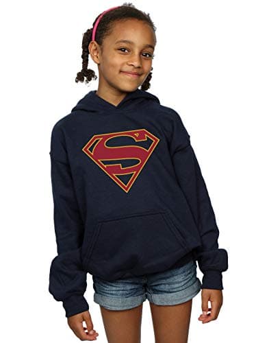 Image of DC Comics Girls Supergirl Logo Hoodie 12-13 years Navy Blue