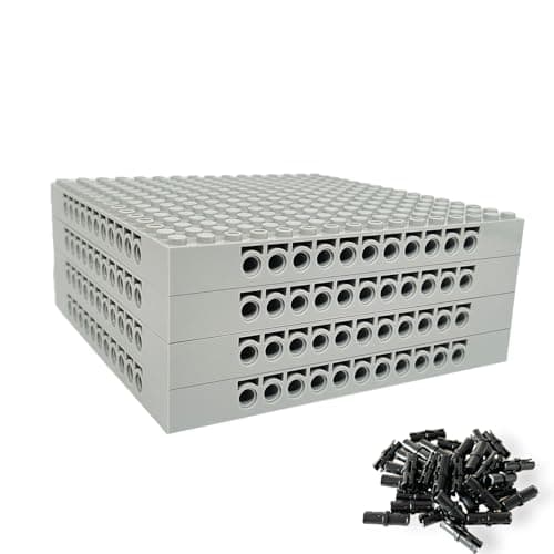 Image of 4-Pack 16x16 Base Plates for Building Bricks – Compatible with Classic Baseplate Sets (e.g. 65803), ABS Pixel Art Panels for Creative Play, Wall Art & STEM Learning – Ideal for Kids & Adults (gray)