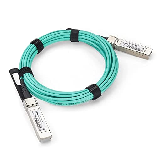 Image of ipolex 10G SFP+ AOC Cable - 10GBASE Active Optical Cable, OM3 MMF Direct Attach Fibre Optic Cable with SFP+ connectors, for Cisco SFP-10G-AOC5M, Ubiquiti UniFi, Mikrotik, D-Link etc. 5-m (16-ft)