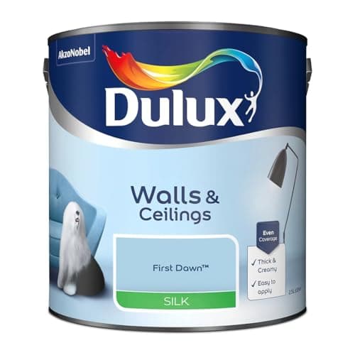 Image of First Dawn Walls & Ceilings Silk Emulsion Paint 2.5 L – Smooth Washable Silk Finish, Quick Dry, Low-VOC, Easy Application for Interior Walls & Ceilings