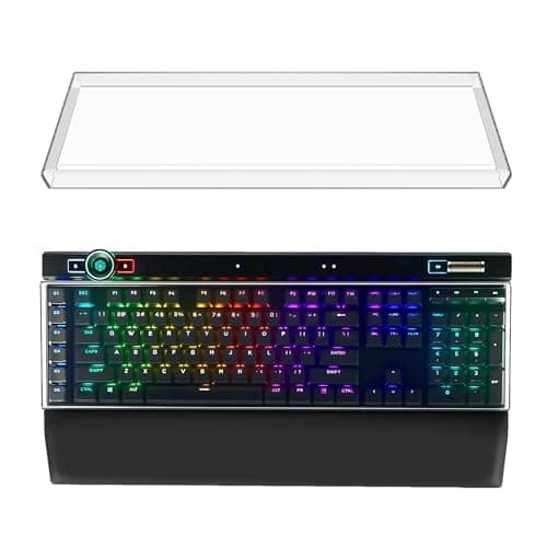 Image of Geekria Keyboard Dust Cover, Compatible with Logitech G613, Corsair K100 RGB/K55 RGB PRO/K95 RGB Platinum XT, Clear Acrylic Keyboard Dust Protector