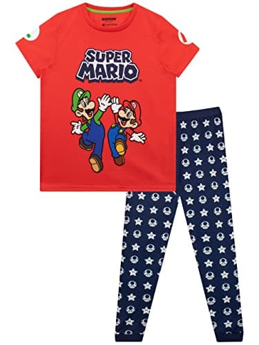 Image of Super Mario Boys Pyjamas Red 9-10 Years