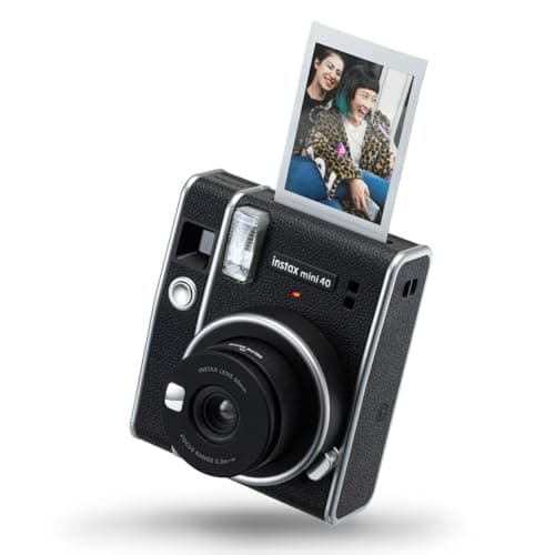 Image of instax mini 40 instant film camera, easy use with automatic exposure, Black