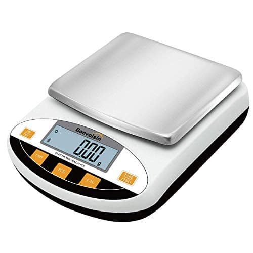 Image of Bonvoisin Lab Scale 500gx0.01g Digital Precision Analytical Balance - High Precision Electronic Balance for Jewelry, Kitchen, Scientific, and Laboratory Use