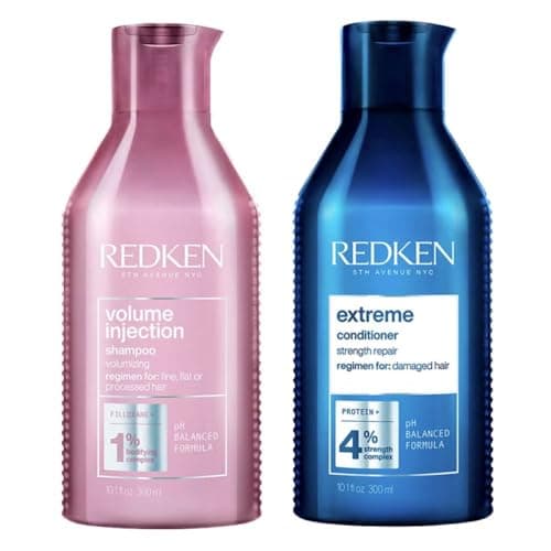Image of Redken Volume Injection Shampoo 300ml & Extreme Conditioner 300ml