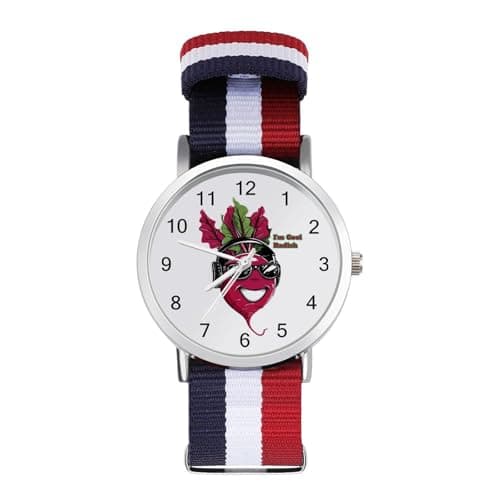 Image of Funny Cool Radish Fashion Quartz Watches Arabic Numerals Wristwatch with Adjustable Strap for Men Women