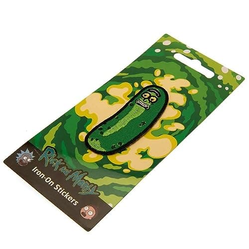 Image of RICK AND MORTY Embroidered Pickle Rick Iron On Patch (One Size) (Green)
