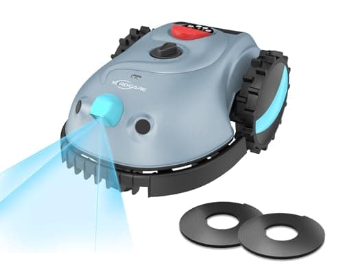 Image of YARDCARE V100 Robot Lawnmower without Boundary, Vision Navigation, 150 Obstacle Dectection,Adjustable Cutting Height,Magnetic Wires,Robotic Lawnmower with 4Ah Battery-Ideal for Small Lawns up to 150m²
