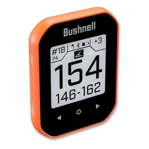 Image of Bushnell Golf Phantom 3 Slope GPS – Handheld Golf Rangefinder with Slope-Adjusted Yardages, Touchscreen, BITE Magnetic Mount – 38,000+ Courses - Orange