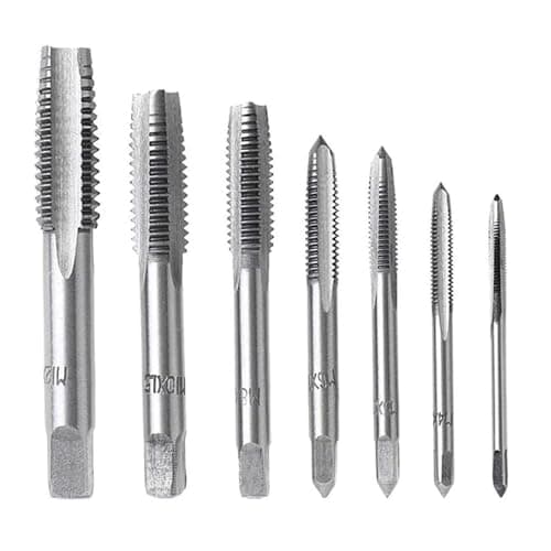 Image of Fongmore 7 Piece M3 M4 M5 M6 M8 M10 M12 Tap Set Metric Spiral Point Tap Nitriuration Coating Machine Tap Tool Tap