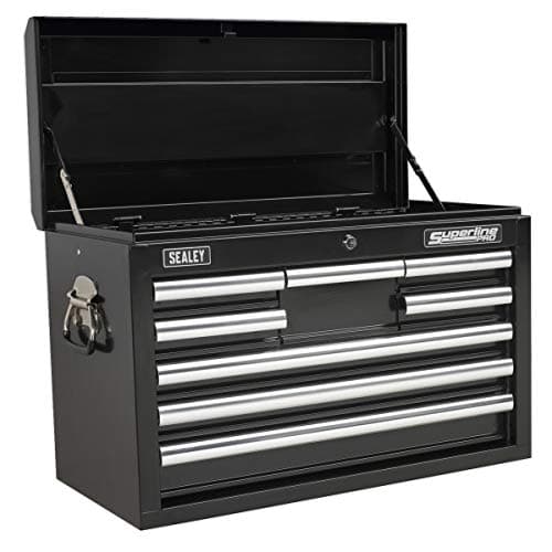 Image of Sealey Ap33089B Topchest 8 Drawer With Ball Bearing Runners - Black