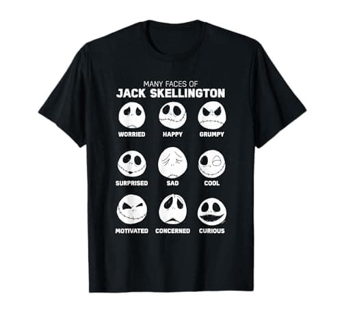 Image of The Nightmare Before Christmas Many Faces Of Jack T-Shirt