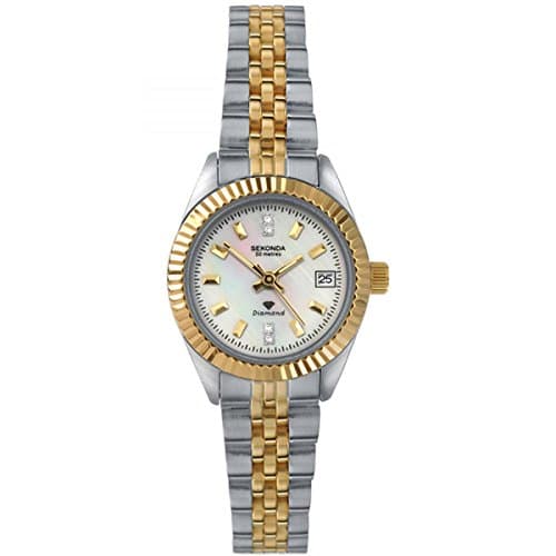 Image of Sekonda Women's Quartz Watch with Mother of Pearl Dial Analogue Display and Multi-Colour Stainless Steel Bracelet 4548.27