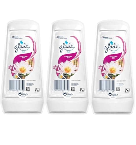Image of Glade Solid Gel, Air Freshener, Pack of Three, 3 x 150g, Relaxing Zen Scent (3x Glade Relaxing Zen)