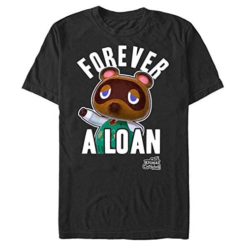Image of Nintendo Men's Animal Crossing Tom Nook Forever a Loan - Black - Large