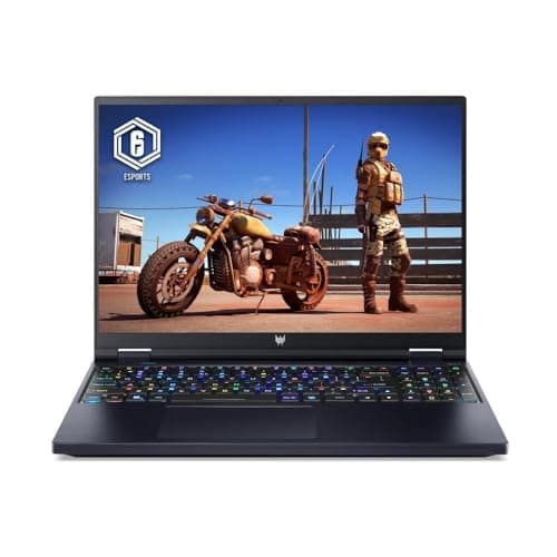 Image of acer Predator Helios 16 Gaming Laptop, 16-inch WQXGA IPS 165Hz Display, Intel Core i9-14900HX, NVIDIA GeForce RTX 4070 8GB, 16GB RAM, 1TB SSD, Windows 11, Black