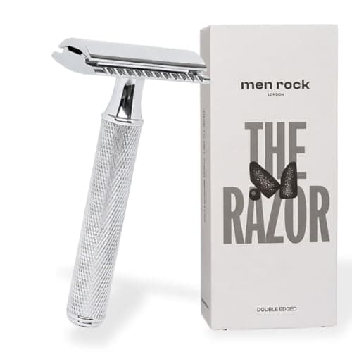Image of Men Rock Safety Razor for Men – Double Edge Razor with Classic Single Blade Design – Durable Wet Shaving Safety Razors – Perfect Double Edge Safety Razor – Blades Not Included