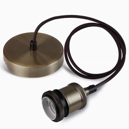 Image of Seruno Ceiling Pendant Light Fitting, Light Fittings Ceilings,Vintage Ceiling Pendant E27 Lamp Holder, Suitable for Kitchen Island, Home, Bar DIY, Bronze