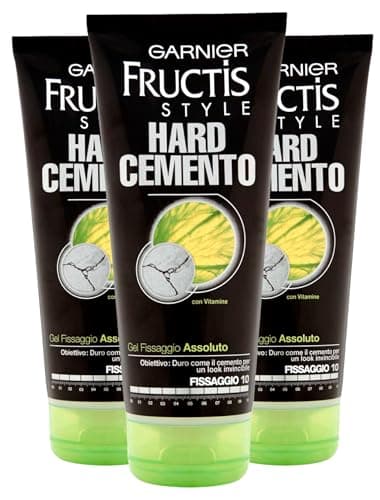 Image of Garnier Fructis Style Gel Hard Cement Hold 10 Absolute Fix with Fortifying Vitamins Extra Duration - 3 bottles of 200ml