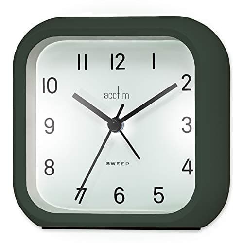 Image of Acctim Carter 16155 Sweep Alarm Clock in Urban Jungle Green