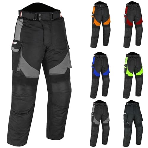 Image of PROFIRST Motorbike Waterproof Trouser Motorcycle Protective Pant Motorcycle Armored Trouser for Men| Length 32 Inch (XL, Grey)