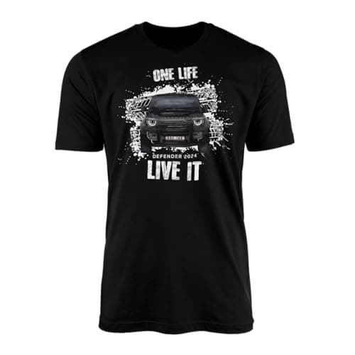 Image of SMARTYPANTS Defender Farmers Black 2024 Truck T-Shirt Top Tee - Rugged Off-Road 90 110 130 British Hybrid V8 4X4 Urban Rural Classic Automotive Evolution SUV Adventure Gift Present (XL, Black)