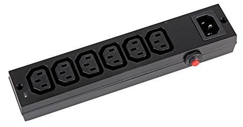 Image of PRO ELEC 6‑Gang IEC Distribution Block with Overload Switch – PEL01259