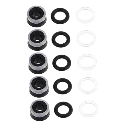 Image of Vaguelly 5 Sets Hydraulic Jack Oil Seal Repair Kit for Hydraulic Floor Jack Open Gasket Design Wear-resistant Plastic and Rubber