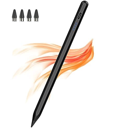 Image of Stylus Pens for Touch Screens Magnetic iPad Pencil Rechargeable Digital Tablet Pen, Kenkor Active Stylus Pen for Apple iPad Pro/Air/Mini/iPhone/Android/Samsung/Smartphones and Tablets Devices (Black)