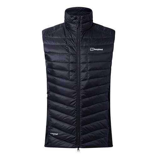 Image of Berghaus Men's Tephra Stretch Reflect 2.0 Vest Jacket Gilet | Extra Warmth | Packable | Lightweight | Polartec Insulated Gilet, Black/Black, L