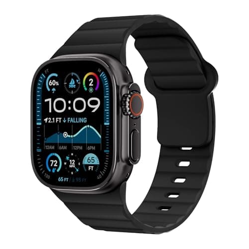 Image of Sports Straps for Apple Watch Ultra/3/2 Strap 49mm 46mm 45mm 44mm 42mm 41mm 40mm 38mm iWatch Straps for Men Women,Waterproof Soft Silicone Band for Apple Watch Series 11 10 9 8 7 6 5 4 3 SE 3/2nd