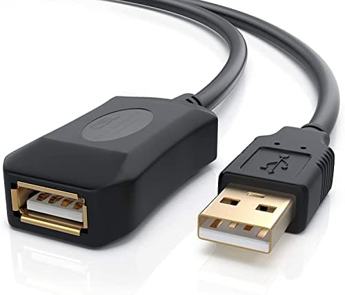Image of CSL - 5m meters USB 2.0 Repeater- extension lead active with signal amplification - Signal Amplifier Repeater - expandable - gold-plated contacts - black