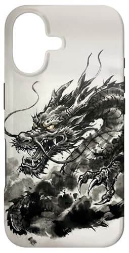 Image of Fierce Japanese Dragon Ryu Sumi-e Ink Art Case for iPhone 17