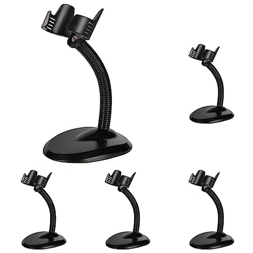 Image of Tera Barcode Scanner Stand Universal, Hands Free Barcode Scanning Bar-Code Reader Cradle Holder, Angle and Height Adjustable Head, for Supermarket Retail Store Library Logistic Warehouse (Pack of 5)