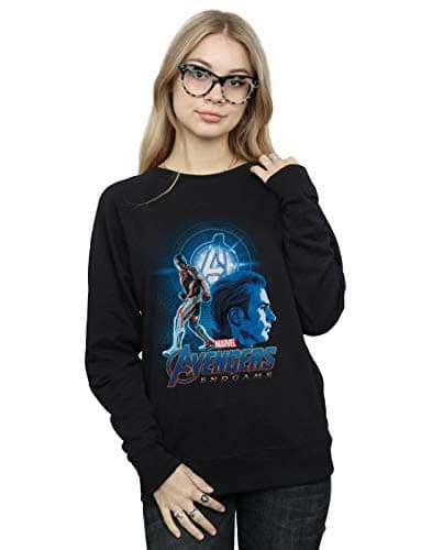 Image of Marvel Women's Avengers Endgame Captain America Team Suit Sweatshirt Black Small