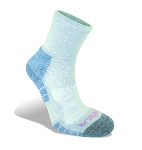Image of Bridgedale HIKE Lightweight Merino Performance 3/4 Crew Original-Women's- Medium-Grey / Smoky Blue