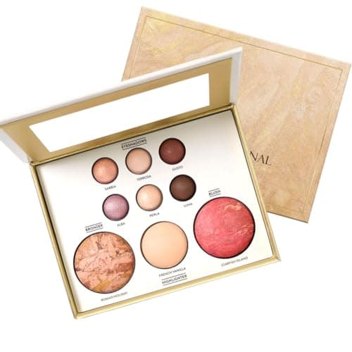 Image of Wenrny Multifunctional Color Makeup Palette,All in One Make up Palettes -Bronzer, Blush, Highlighters,6 Eyeshadow and Mirror,Travel Size,Highly Pigmented,Long-Wearing,Blendable & Foldable Face Pallet