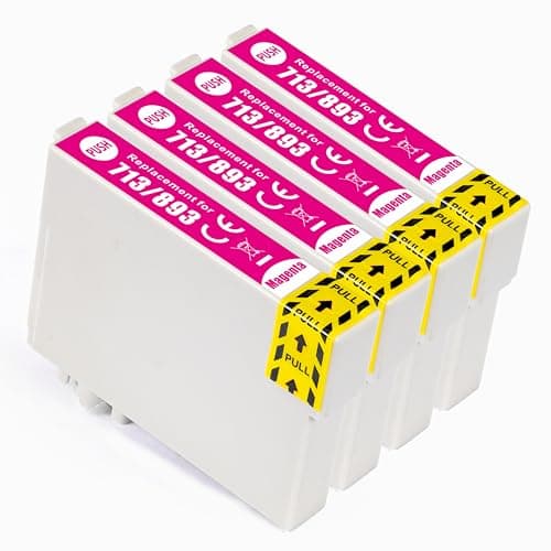 Image of Go Inks Compatible T0713 Magenta Ink Cartridge - 4 Pack replacement for Epson Stylus Printers - 13.5ml - 4x Magenta