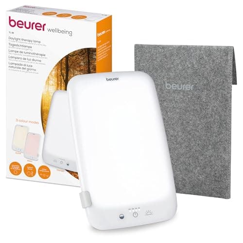 Image of Beurer TL35UK SAD lamp, Simulation of Daylight, with 3 Colour temperatures for a Regulated Day-Night Rhythm, 10,000 lux, Medical Device, Removable Stand, with dimmer