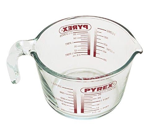 Image of Deluxe Pyrex Stain Resistant Glass Measuring Jug, 1L
