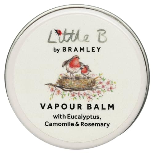 Image of Bramley Little B Vapour Balm 15g, Natural Chest Rub for Babies & Children 3+ Months with Eucalyptus, Chamomile & Rosemary Oils, Gentle Vapour Balm for Sniffles & Blocked Noses