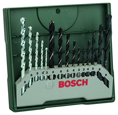 Image of Bosch Accessories 15pc. Mini-X-Line Drill Bit Set (for Wood, Masonary and Metal, Accessories Drill Driver)