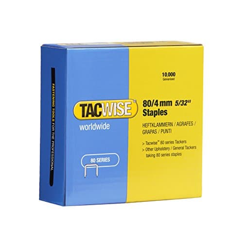 Image of Tacwise 0380 Type 80 / 4 mm Galvanised Upholstery Staples, Pack of 10,000